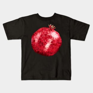 Low poly pomegranate garnet Kids T-Shirt